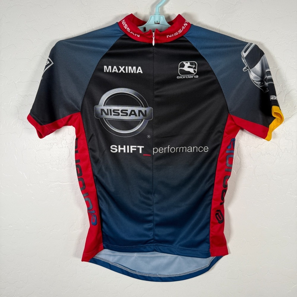 Giordana Cycling Jersey Shirt Mens Medium Nissan Maxima Professional Bicycle‎